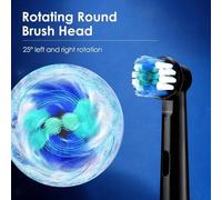 Shein Cepillo de dientes eléctrico recargable Hailicare para adultos con 5 modos, cepillo de dientes eléctrico rotatorio con 4 cabezales de cepillo suaves d