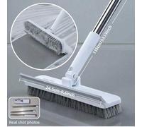 Shein Cepillo de limpieza de mango largo Joybos®, cepillo de fregar de 2 en 1 con raspador flexible, mango largo, cepillo de cerdas resistente de 2 en 1 con