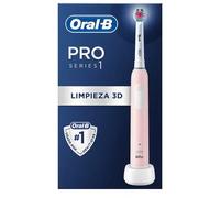 Shein Cepillo eléctrico dientes Oral-B PRO 1 Rosa con cabezal 3DWhite blanqueamiento, cepillo dental oscilante, recargable, 3 Modos Limpieza: Limpieza diari