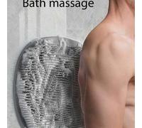 Shein Cepillo exfoliante corporal de silicona con ventosa - Masajeador de espalda y raspador de pies montado en la pared, para baño, spa, recuperación en el