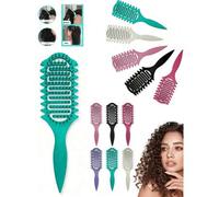 Shein Cepillo para definir rizo hueco - Peine desengrasante ligero con cerdas flexibles para un secado rápido y un peinado sin frizz, ideal para cabellos ri