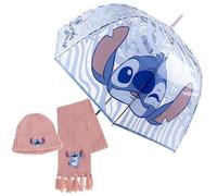 Shein CERDÁ LIFE'S LITTLE MOMENTS Set Infantil Stitch Paraguas Manual Poe + Conjunto 2 Piezas Bufanda y Gorro Talla Única para Niños