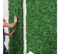 Shein Césped artificial de 60 cm x 40 cm, paneles de imitación de hojas de plástico verde, decoración de pared, enredaderas de hiedra artificial, adecuadas