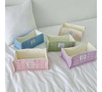 Shein Cesta de almacenamiento de pana con diseño de amor, cesta de almacenamiento de escritorio con patrón de amor, cesta de almacenamiento de dormitorio, c