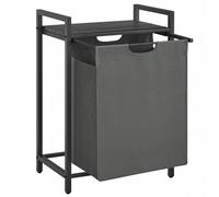 Shein Cesto para Ropa Sucia, Cesta Colada, Bolsa Colada de Tela Oxford Extraíble y Desmontable, Estante, Marco Metálico, 65/3 x 38/4 x 40 L, 50 x 33 x 72/92