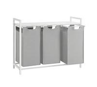 Shein Cesto para Ropa Sucia, Cesta Colada, Bolsa Colada de Tela Oxford Extraíble y Desmontable, Estante, Marco Metálico, 2 x 46/3 x 38 L, 73 x 33 x 72/92,5