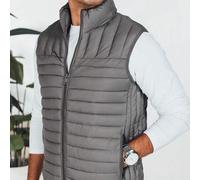 Shein Chaleco acolchado ligero para hombre, chaleco cálido para temporadas de transición, chaleco deportivo para exteriores con cremallera y bolsillos, chal