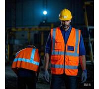 Shein Chaleco de seguridad reflectante de alta visibilidad en blanco talla XXXL, chaqueta de seguridad para motocicleta, chaleco de señal fluorescente para