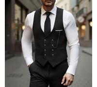 Shein Chaleco de traje casual de negocios de moda para hombres, estilo de dinero antiguo