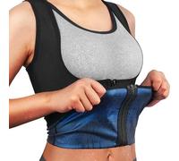 Shein Chaleco deportivo transpirable para exteriores, traje de sauna para mujer, camisa de sauna, prenda moldeadora, faja reductora de cintura, accesorios d