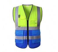 Shein Chaleco reflectante de seguridad de alta visibilidad personalizado para trabajos, construcción, tráfico, ciclismo al aire libre para hombres y mujeres