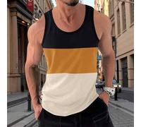 Shein Chaleco sin mangas con bloques de color para hombres, básico para entrenamiento, gimnasio, culturismo, deportes, running, al aire libre y casual