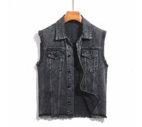 Shein Chaleco vaquero casual de bolsillo de solapa única para hombres