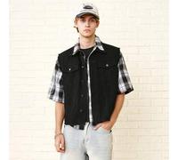 Shein Chaleco vaquero informal de un solo pecho con flecos para hombre