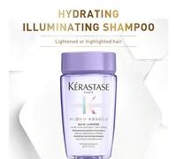 Shein Champú iluminador hidratante BLOND ABSOLU de 80 ml, Bain Lumière con ácido hialurónico y edelweiss, potencia el brillo radiante, proporciona hidrataci