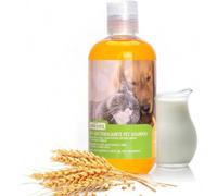 Shein Champú para perros con citronelol natural, limpieza profunda, cuidado y brillo del pelaje, champú para piel sensible de gatos, aroma a leche y avena,