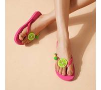 Shein Chanclas de mujer de moda - Adornadas con lindos adornos de frutas en 3D. Ideales para vacaciones de verano y la playa, estas chanclas son perfectas p