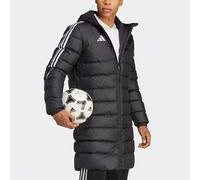 Shein Chaqueta acolchada para hombre Adidas 2025 Nueva chaqueta larga con capucha para entrenamiento deportivo de fútbol y casual de invierno HS7238