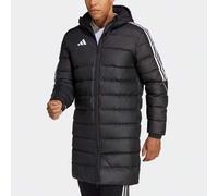 Shein Chaqueta acolchada para hombre Adidas 2025 Nueva chaqueta larga con capucha para entrenamiento deportivo de fútbol y casual de invierno HS7238