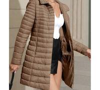 Shein Chaqueta con capucha casual para mujer de talla grande para otoño/invierno, con bolsillos, que se puede usar en capas, adecuada para el clima frío dur