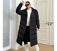 Shein Chaqueta con capucha de unicolor de moda para tallas grandes de Dollyholly86, versátil para el invierno, para silueta de reloj dna