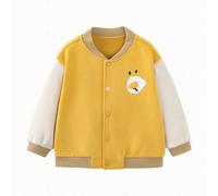 Shein Chaqueta de béisbol para niña bebé Abrigo exterior suave con bloques de color Otoño 2025