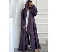 Shein Chaqueta de cárdigan con rayas bordadas y pañuelo para la cabeza de estilo árabe para mujer, primavera