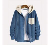 Shein Chaqueta de estilo casual, elegante y escolar para uso diario, ida y vuelta al trabajo, versátil para primavera/otoño, con capucha, cordón de ajuste y