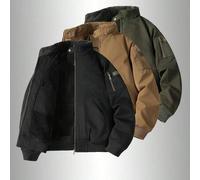 Shein Chaqueta de forro polar para hombre para exteriores, de una sola pieza, con bolsillos a ambos lados, adecuada para caminar, trabajar, viajar y otras o