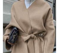 Shein Chaqueta de lana de unicolor para mujer Vaiaye, nueva temporada de Año Nuevo y Acción de Gracias