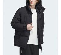 Shein Chaqueta de plumas Adidas para hombre, para deportes al aire libre, ocio, sencilla, básica, cortavientos, cálida y cómoda, con capucha IU2682