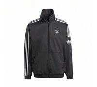 Shein Chaqueta deportiva adidas Adicolor con cuello alto, manga larga, estampado a rayas, para exteriores, con cremallera y logotipo de la marca, para hombr