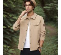 Shein Chaqueta lavada de otoño para hombre, chaqueta de resistencia al vientotant, ropa exterior de abrigo con desfiladero y transpirable. Adecuado para sen