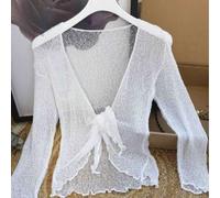 Shein chaqueta magica Liso Casual Tejido similar a la lana Acaracolado chaqueta magica fiesta del té desalmuerzo Concierto de música countr