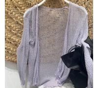Shein chaqueta magica Liso Casual Tejido similar a la lana Acaracolado chaqueta magica fiesta del té desalmuerzo Concierto de música countr