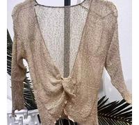 Shein chaqueta magica Liso Casual Tejido similar a la lana Acaracolado chaqueta magica fiesta del té desalmuerzo Concierto de música countr