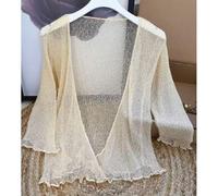 Shein chaqueta magica Liso Casual Tejido similar a la lana Acaracolado chaqueta magica fiesta del té desalmuerzo Concierto de música countr