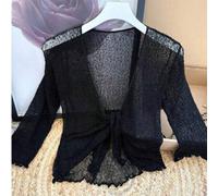 Shein chaqueta magica Liso Casual Tejido similar a la lana Acaracolado chaqueta magica fiesta del té desalmuerzo Concierto de música countr