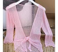 Shein chaqueta magica Liso Casual Tejido similar a la lana Acaracolado chaqueta magica fiesta del té desalmuerzo Concierto de música countr