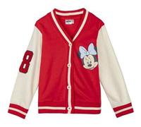 Shein Chaqueta Minnie de béisbol de algodón cepillado para niños con licencia oficial - Chaqueta de béisbol para niños con estilo deportivo y casual