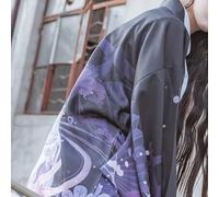Shein Chaqueta tipo kimono de estilo anime japonés, con estampado de pájaro fénix, lindo estilo lolita japonés de Harajuku, uniforme de personaje animado fe