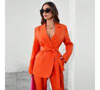 Shein Chaqueta Tipo Saco Casual De Manga Larga De Color Sólido