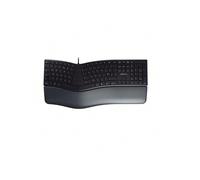 Shein CHERRY KC 4500 ERGO, Teclado Ergonómico, Distribución de Teclado Español (QWERTY), con Cable, Reposamuñecas Acolchado con Espuma de Memoria, Teclado C