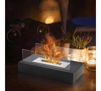 Shein Chimenea de alcohol rectangular portátil de estilo celestial, adecuada para ambientes de chimenea interior y exterior - Elegante chimenea de sobremesa