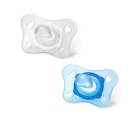 Shein Chupete Silicona Physio Minisoft Ortod Azul 0-2 Meses, Pack 2 Unidades - Ideal para el desarrollo oral saludable del bebé; diseño ergonómico que se ad