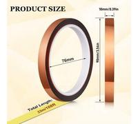 Shein Cinta de alta temperatura, cinta de apantallamiento de aislamiento antiestática, cinta de película de poliimida resistente a altas temperaturas, adhes