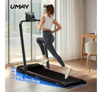 Shein Cinta de correr 3 en 1 para debajo del escritorio, plegable, con plataforma para caminar, 11,5 km/h, 2,5 CV, silenciosa, sin escobillas, capacidad de