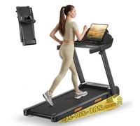 Shein Cinta de correr 4 en 1 con inclinación del 6%, cintas de correr portátiles para el hogar con asa, cintas de correr plegables para el hogar y la oficin