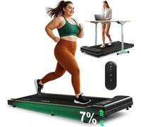 Shein Cinta de correr ORISYN Walking Pad para el hogar con inclinación del 7%, motor de 2,25 HP, velocidad de 1 a 6 km/h, superficie de carrera de 7 capas,