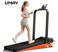 Shein Cinta de correr plegable con inclinación del 15 %, 4 en 1, para debajo del escritorio, 8 km/h, para casa y oficina, motor de 2,5 HP, portátil, para co